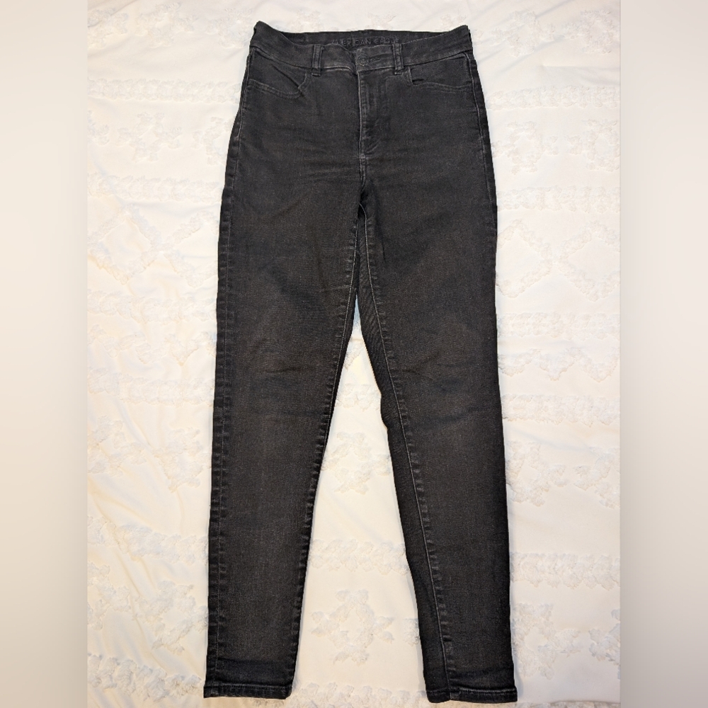 American Eagle Black Curvy Hi-rise Jegging Skinny Jeans Size 6 Regular